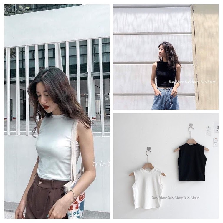 Chuẩn Áo crt ba lỗ thể thao ôm dáng bozip co dãn _ áo croptop balo body xuất khẩu