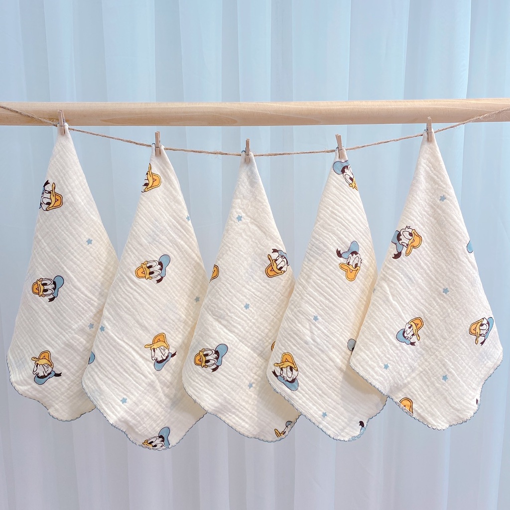Khăn Sữa Cho Bé/Khăn Sữa Xô BéBé Chất Xô Muslin Thấm Hút Tốt Set 5 Cái Cho Bé