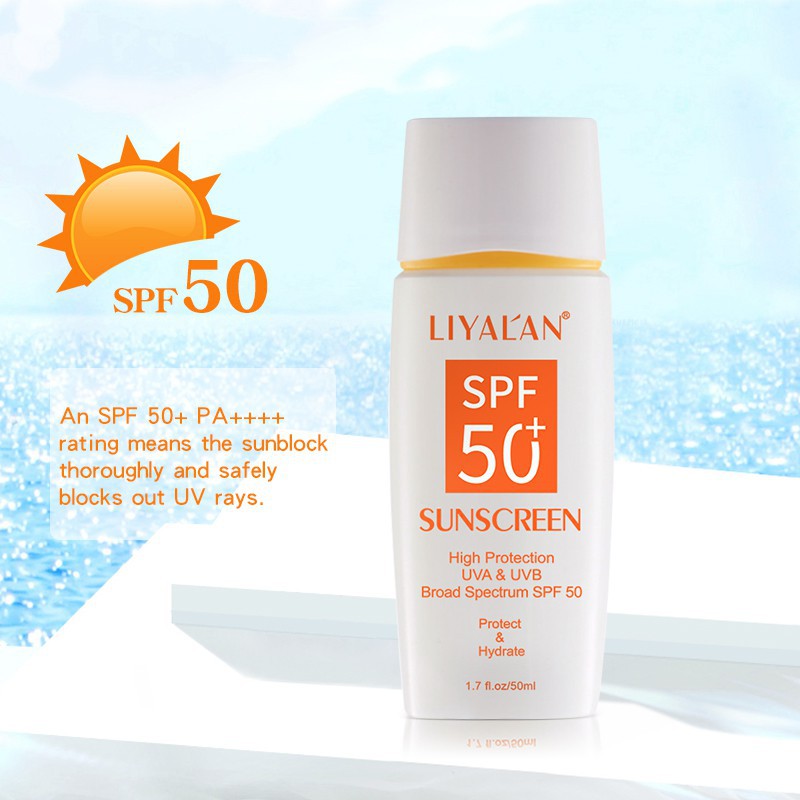 Kem Chống Nắng LIYAL'AN Spf 50+ UV Dưỡng Ẩm Tự Nhiên Chống Thấm Nước 50ml | BigBuy360 - bigbuy360.vn