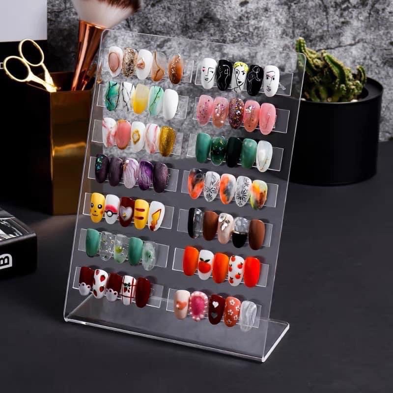 Bảng mica trưng mẫu nail để bàn(ko tặng kèm thanh dán móng)