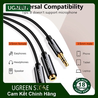 Dây cáp chuyển cổng 3.5mm sang 2 cổng 3.5mm /hỗ trợ kết nối 2 Loa,Tainghe,..đến Laptop,PC,Điện thoại,..