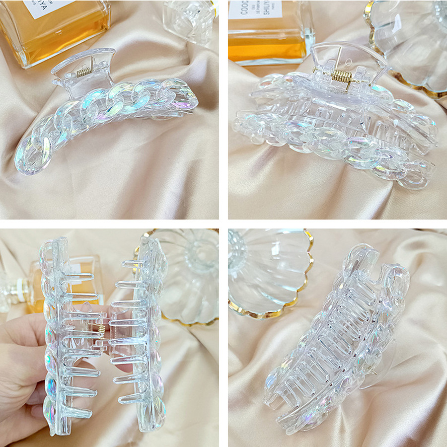 Kẹp tóc nhựa trong suốt thời trang phong cách Hàn Quốc dành cho nữ