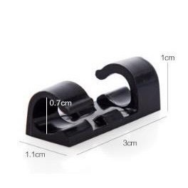 Vỉ 20 Nẹp Dán Tường Giữ Cố Định Dây Điện, Dây Mạng, Dây Máy Tính - Tiện Dụng Gia Đình - Văn Phòng. TakyHome 5733