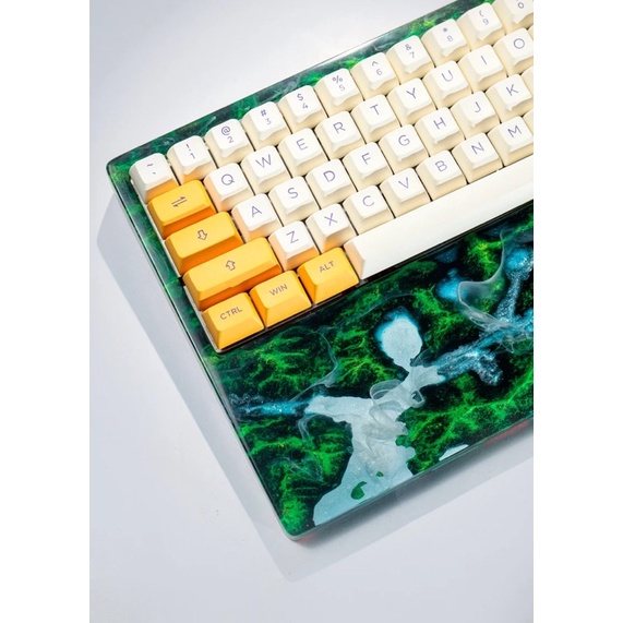 Bộ Vỏ + kê tay bàn phím cơ Rừng xanh.Case + Wrist Rest