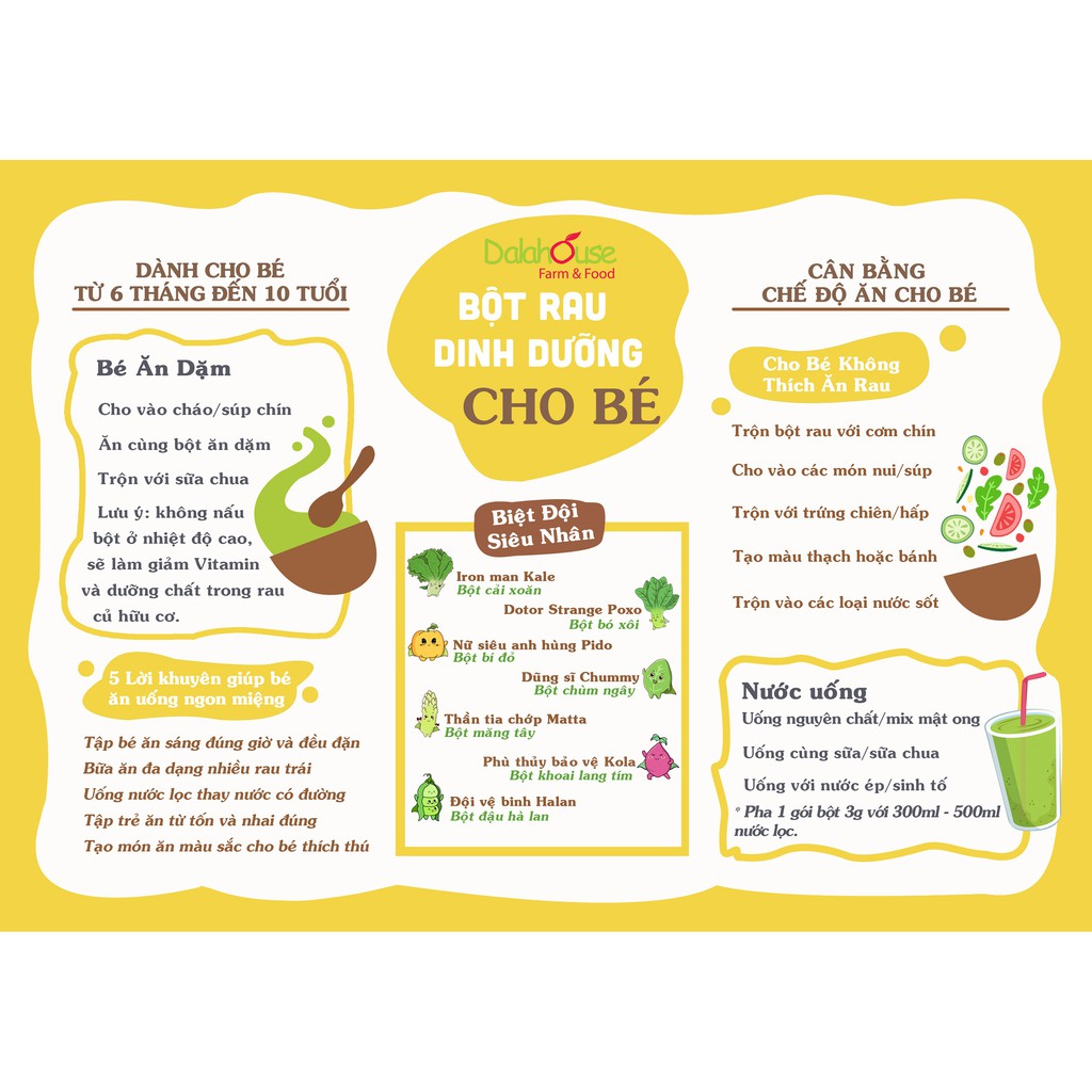 Bột rau dinh dưỡng cho bé chế biến từ các loại rau củ quả nguyên chất, đảm bảo an toàn cho sức khỏe | BigBuy360 - bigbuy360.vn