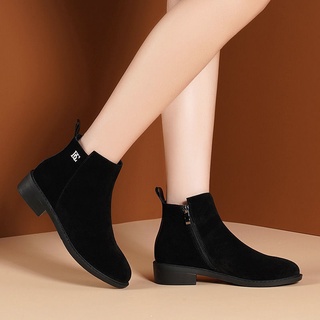 ★★ giày bốt martin da nubuck cổ thấp đế dày thời trang thu đông 2021 cho nữ