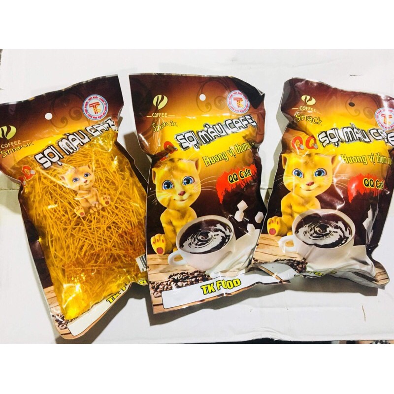 Snack sợi màu cà phê