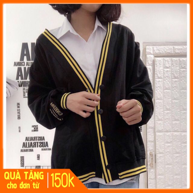 Áo khoác giá sỉ - Áo khoác cardigan viền bo dệt 2 sọc, kèm hình thật - Aokhoac.vn