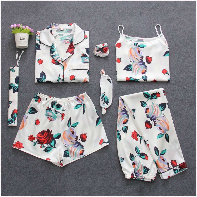 Set 7 chiếc bộ mặc nhà lụa