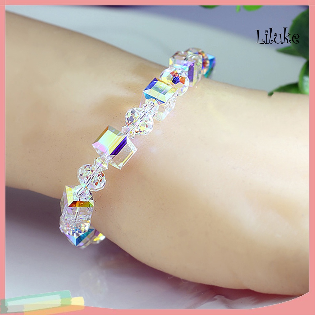 Vòng Tay Hợp Kim Đính Đá Nhiều Màu Trang Trí Xinh Xắn Cho Nữ