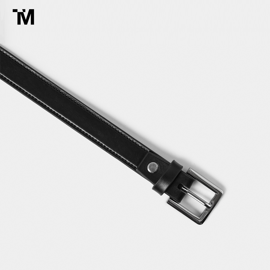 Thắt Lưng Nam TARMOR Da Bò Pull-up Màu Đen Khoá Cài Mặt Vuông