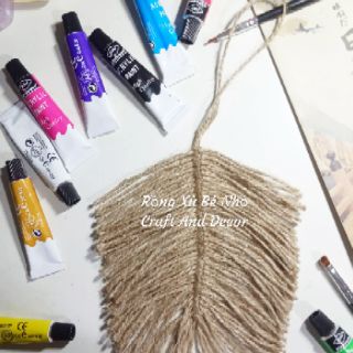 Chiếc lá dây thừng (Móc khóa decor)