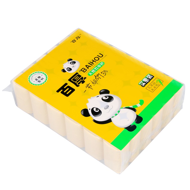 Giấy vệ sinh Sipiao 36 cuộn loại 3kg/túi - Giấy gấu trúc đa năng Baihou