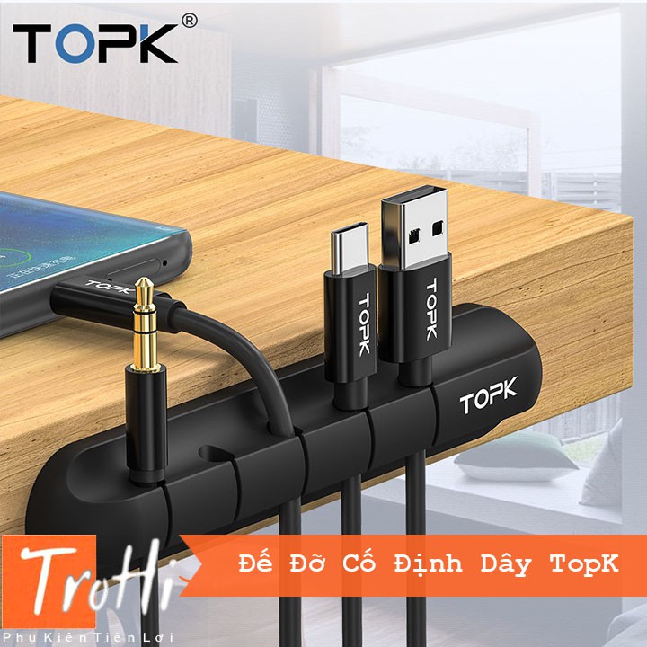Đế Đỡ TopK Cố Định dây cáp sạc, tai nghe, dây điện, dây chuột có hỗ trợ miếng dán - Dụng Cụ Hỗ Trợ | BigBuy360 - bigbuy360.vn