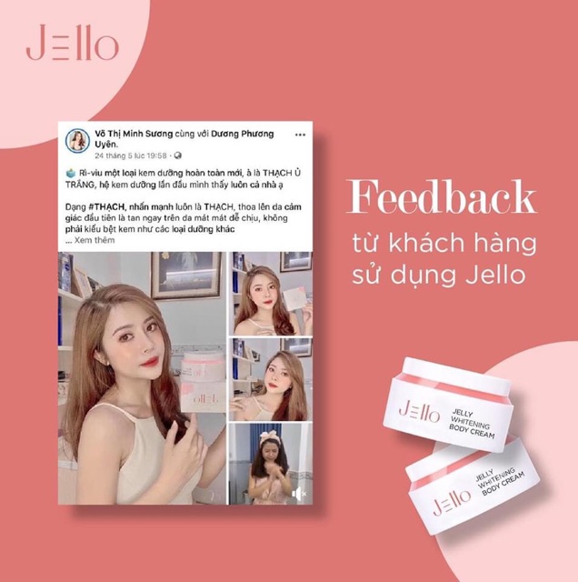 [2 HỘP] Kem dưỡng trắng mịn body ban đêm JELLO UNBC | BigBuy360 - bigbuy360.vn