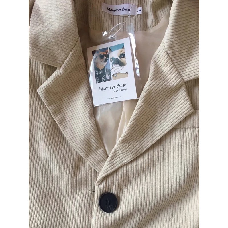 Áo khoác vest nhung hàng đẹp Quảng Châu