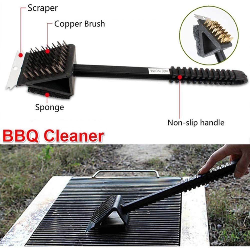 Bàn Chải Nướng Bbq Với Tay Cầm Dài Bằng Dây Đồng Tiện Dụng