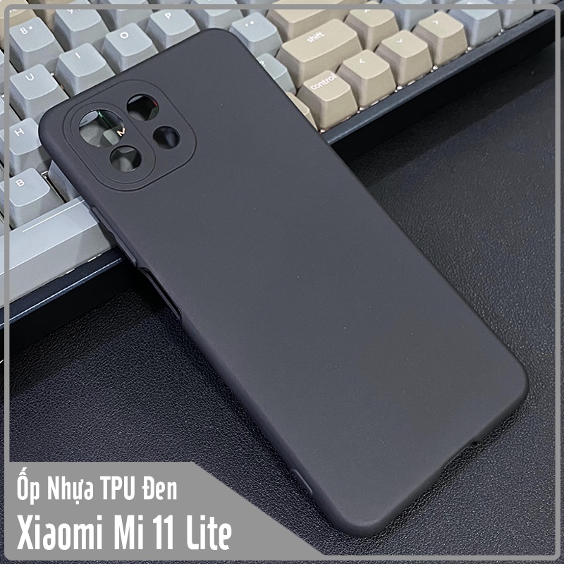 Ốp lưng cho Xiaomi Mi 11 Lite 4G - 5G - NE TPU dẻo đen nhám, che Camera