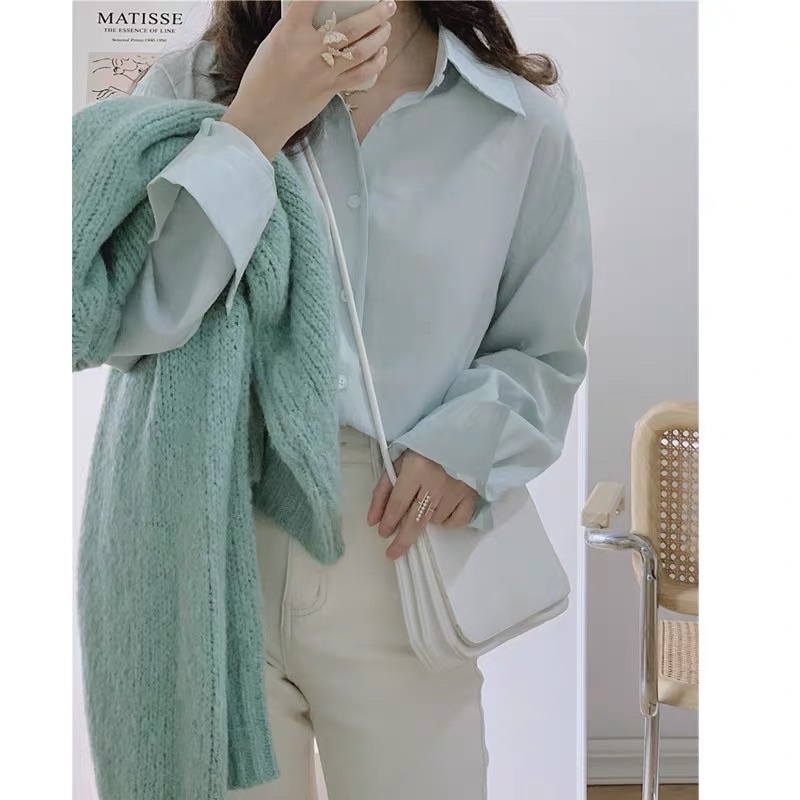 ORDER Áo len xanh dương mềm mại