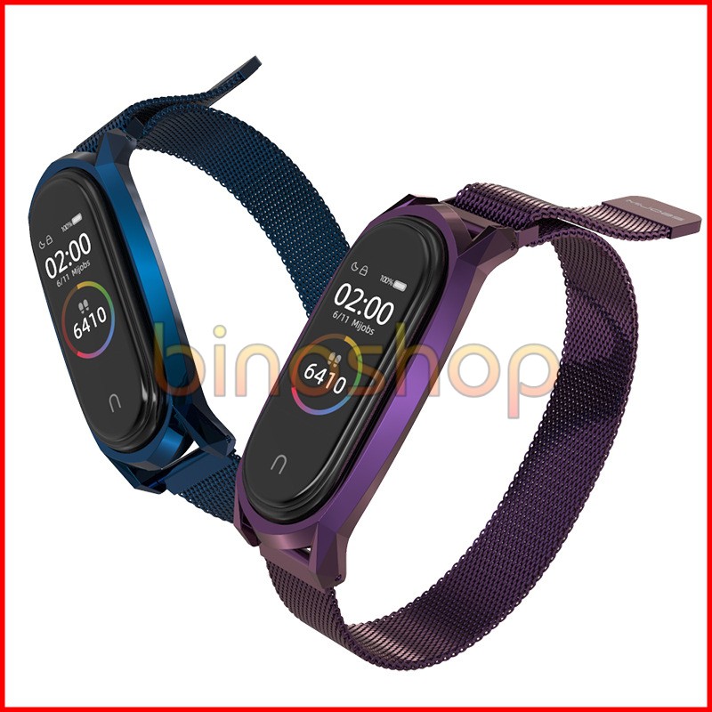 Dây đeo miband 5 nam châm viền GT, dây đeo thay thế mi band 5 nam châm phiên bản GT MIJOBS