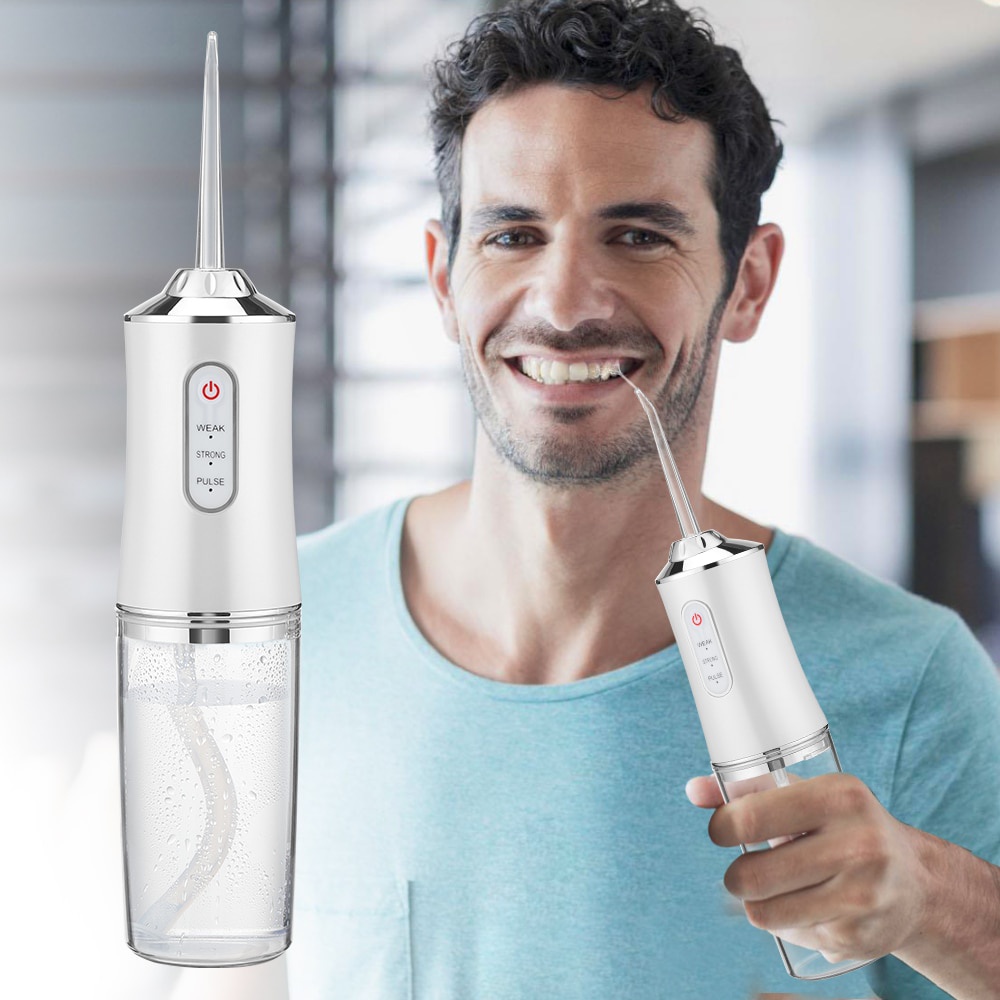 Máy tăm nước SUOLAER chăm sóc răng miệng làm sạch và trắng răng bể nước 220ml IPX7