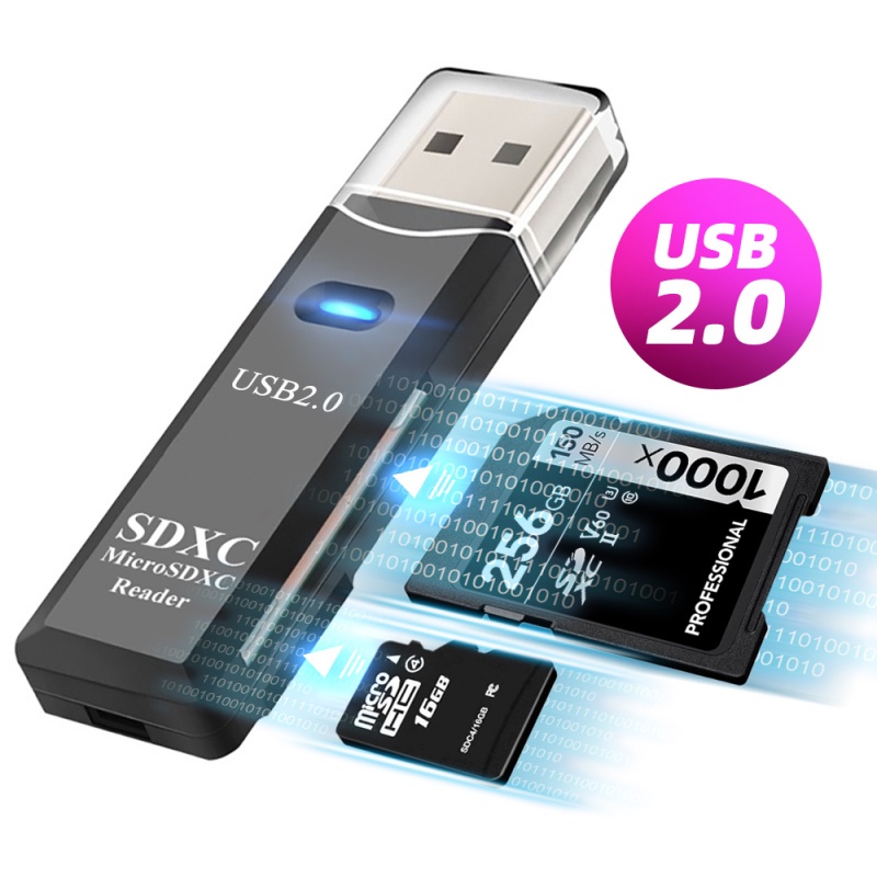 Đầu đọc thẻ nhớ HdoorLink USB3.0 2 trong 1 Micro SD TF 2.0 cho máy tính để bàn laptop
