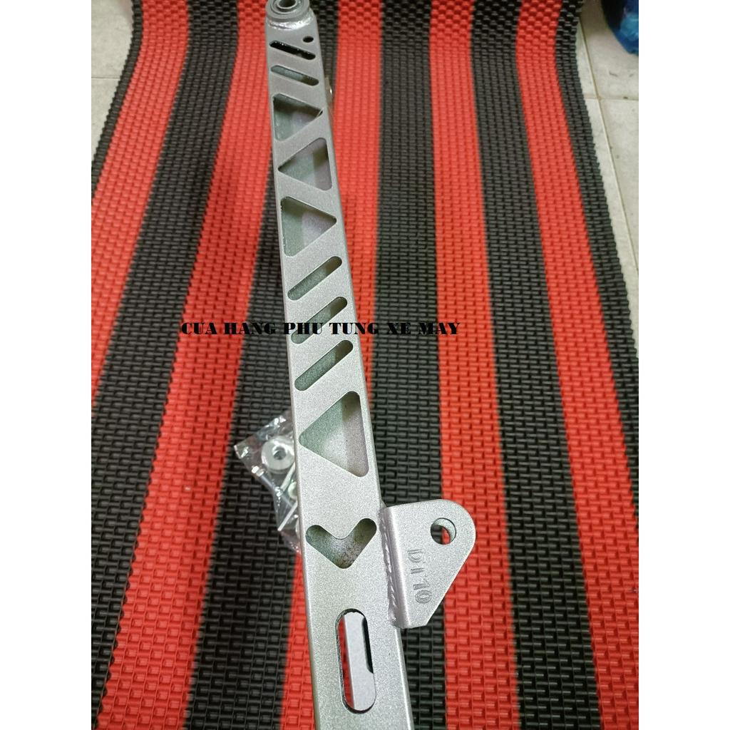 Gấp phay tam giác cho xe Sirius, Jupiter 50cm mẫu mới sơn bạc kèm pát tăng sên