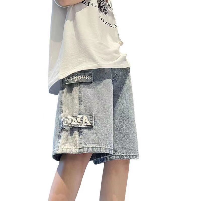 Quần Short Denim Mỏng Ống Rộng Thời Trang Dành Cho Nam