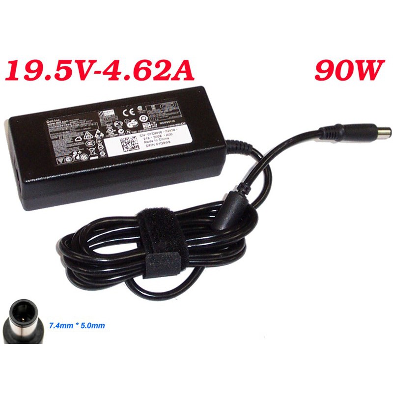 Sạc Laptop Dell 19.5V – 4.62A – 90W dành cho Dell E6420/ E6520/ 4050/ 3442/ 3443/ 3543 (Tặng kèm dây nguồn)