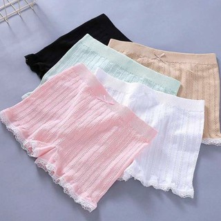 Quần mặc trong váy,quần đùi bảo hộ viền ren chất liệu cotton túi zip siêu mát,siêu thoáng
