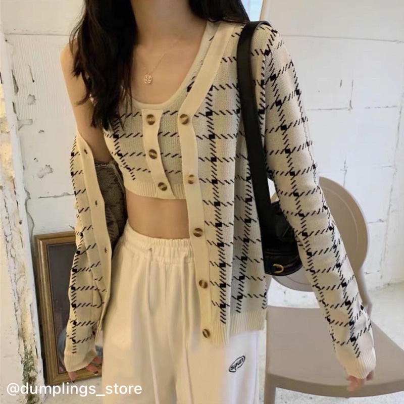 Set áo + cardigan Jennie