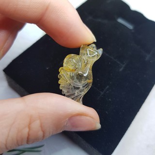 Vòng cổ cửu vỹ hồ ly ôm hoa ánh kim 04