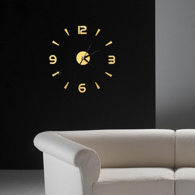 Nhãn dán hình đồng hồ treo tường 3D hiện đại trang trí nhà cửa/ văn phòng DIY
