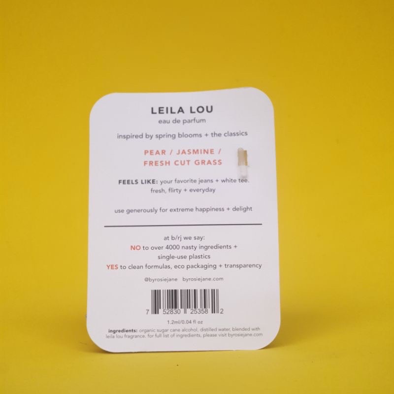 Sample Vial Mẫu thử nước Hoa Leila Lou By Rosie Jane 1.5ml