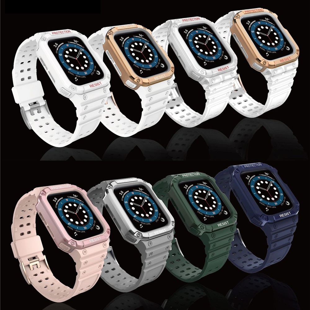 Dây Silicone Có Khung Cho Đồng Hồ Thông Minh oiWatch Series 7/6/SE/5/4/3 / 45mm 41mm 44mm 42mm 40mm 38mm