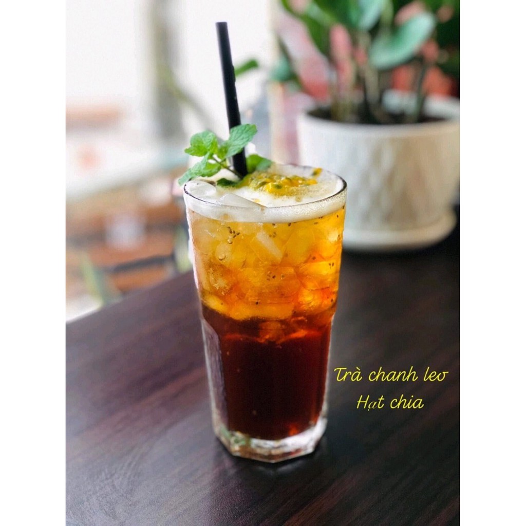 Trà Chanh Dây hạt Chia hòa tan Dakmark 200g