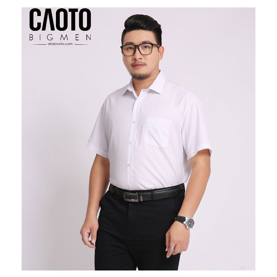 Áo Sơ Mi Trơn Big Size Nam Ngắn Tay Trắng – HÀNG CHÍNH HÃNG Size 2XL 3XL 4XL 5Xl 6XL 7XL 8XL | BigBuy360 - bigbuy360.vn