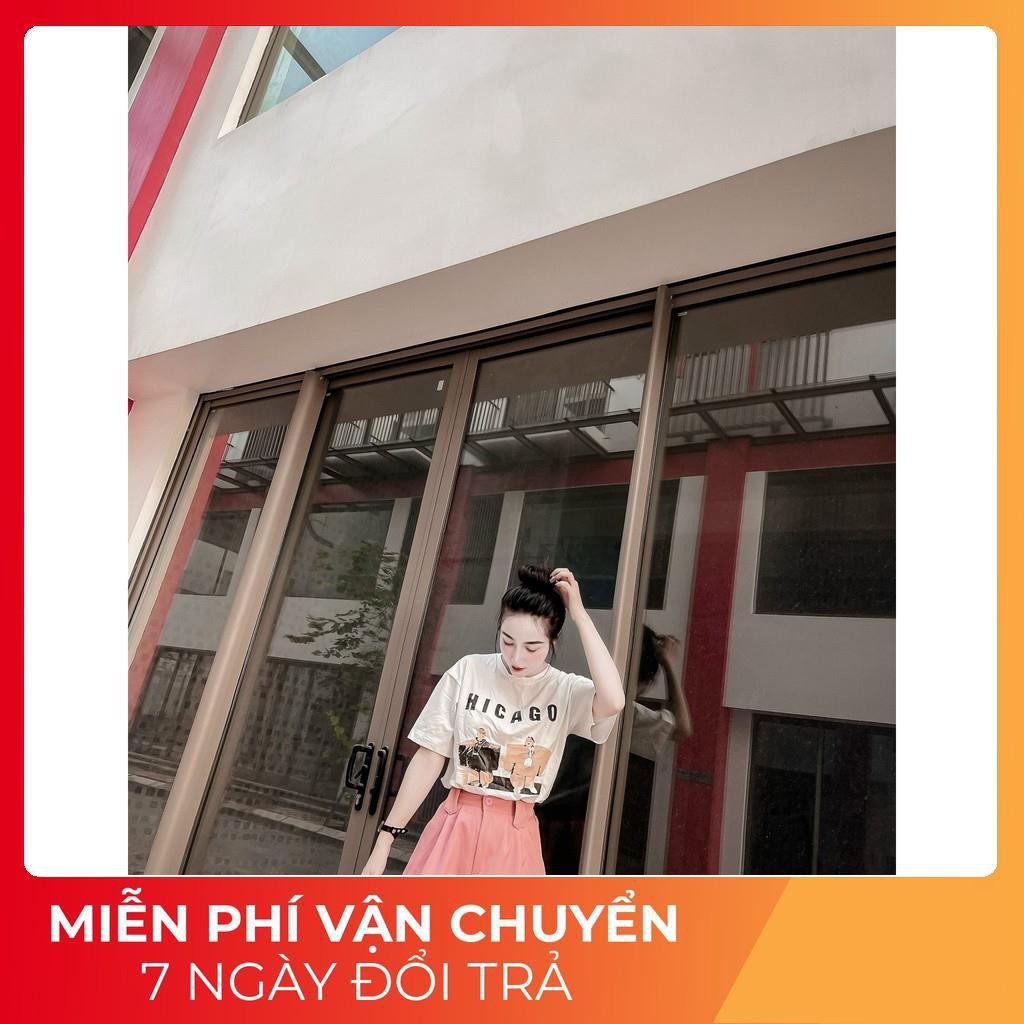 [ 𝐅𝐑𝐄𝐄 𝐒𝐇𝐈𝐏 ] Set Áo Hình Mix Quần Short Hồng