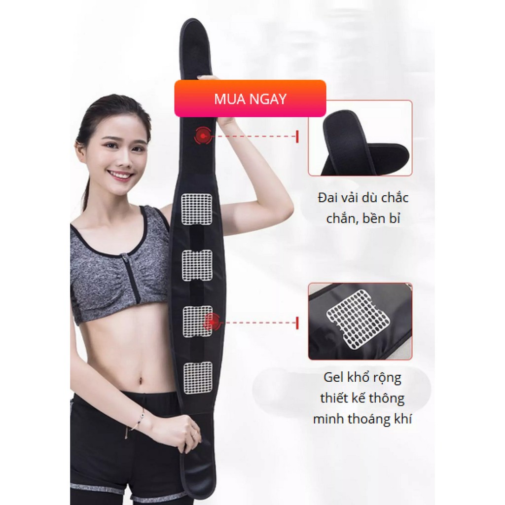 Đai masssage giảm mỡ bụng Kiêm đai tập cơ bụng X100