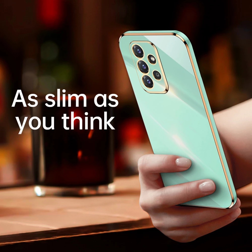 Ốp điện thoại silicone mềm chống sốc 6D sang trọng cho Samsung Galaxy A04s A04 A53 5G A23 A13 4G A73 A33 TPU lưng viền vuông trọng dành
