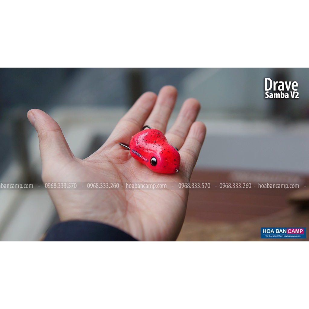 Mồi Lure Nhái Hơi Drave Samba V2 | 5cm – 10g