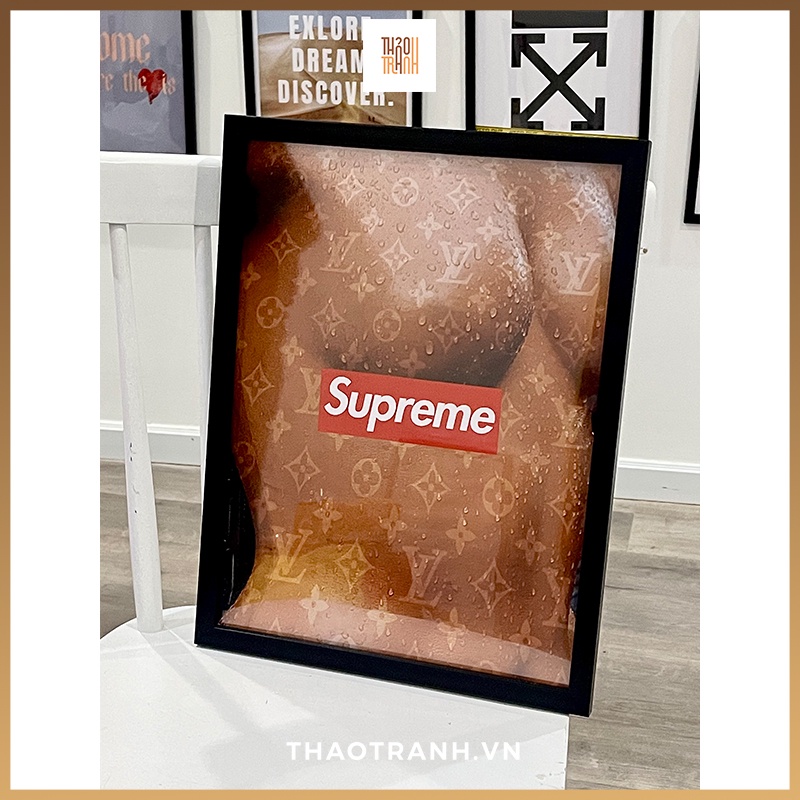 Tranh Hypebeast-Supreme,LV,Off-White 30x40,40x50 - Tranh Decor- Độc Lạ,Trang Trí Phòng Hypebeast,Sneakerhead