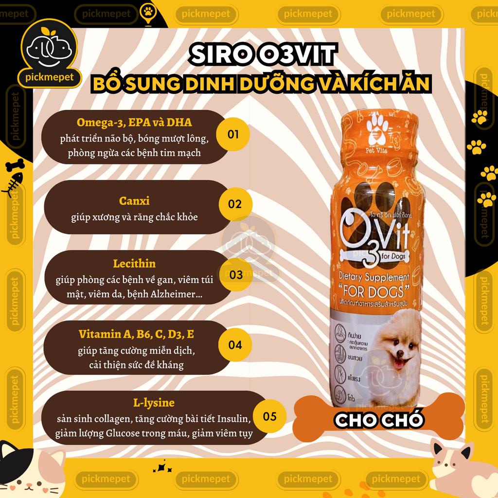 [50ml] O3VIT, O3 VIT, O 3Vit - Tăng Thèm Ăn, Tăng Đề Kháng, Hỗ Trợ Tiêu Hóa, Omega3, Vitamin Cho Chó Mèo