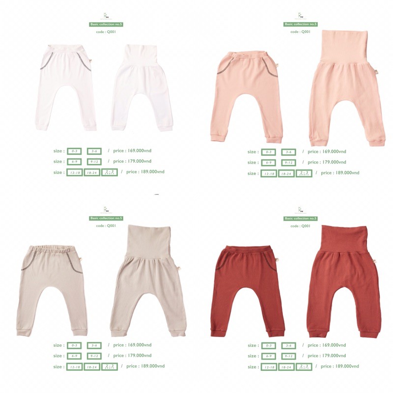 Set 2 quần thun gân Tre baby collection5