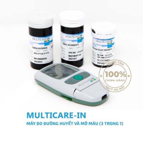 Lọ 25 que thử mỡ máu CHOLESTEROL MultiCare-In - MÁY ĐO ĐƯỜNG HUYẾT VÀ MỠ MÁU 3 TRONG 1