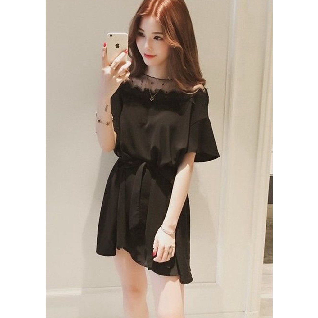 Đầm dáng suông ⚡️𝐁𝐈𝐆𝐒𝐈𝐙𝐄⚡️ Váy bầu nữ tay ngắn cổ tròn mùa hè Phong cách Hàn Quốc Thời Trang cá tính xinh đẹp bigsizeg