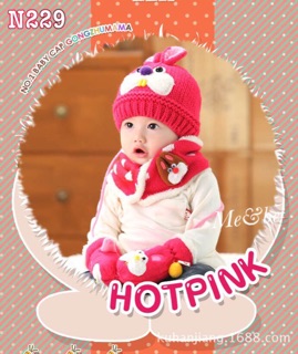 Set mũ len và khăn choàng cổ