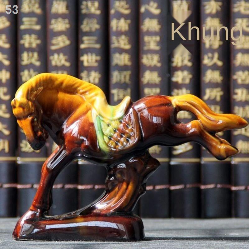 Tang Sancai Ngựa gốm Trang trí sáng tạo Pony Six Junma Đồ nhà cửa Thủ công mỹ nghệ Quà tặng đạc phong thủy