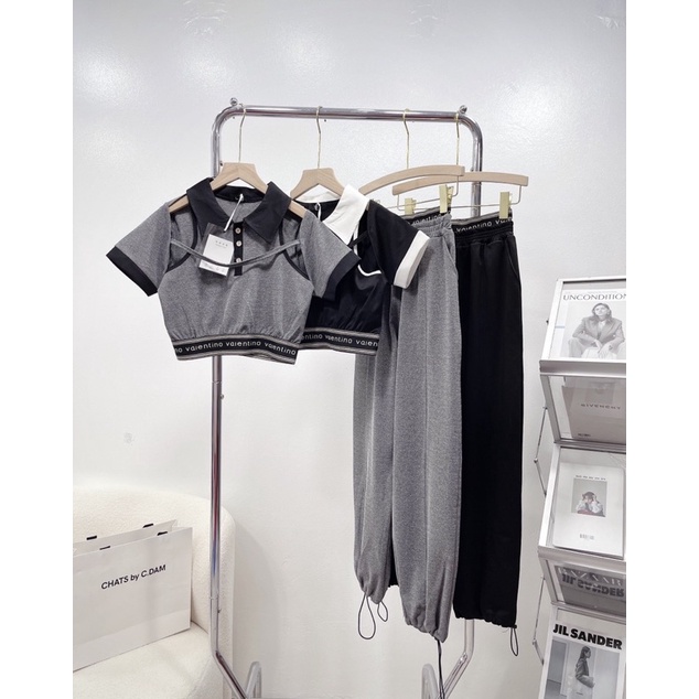 Bộ thể thao croptop bo viền sịn đét