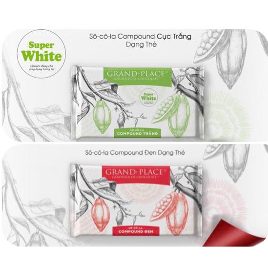 Socola compound đen/trắng Grand Place 100gr
